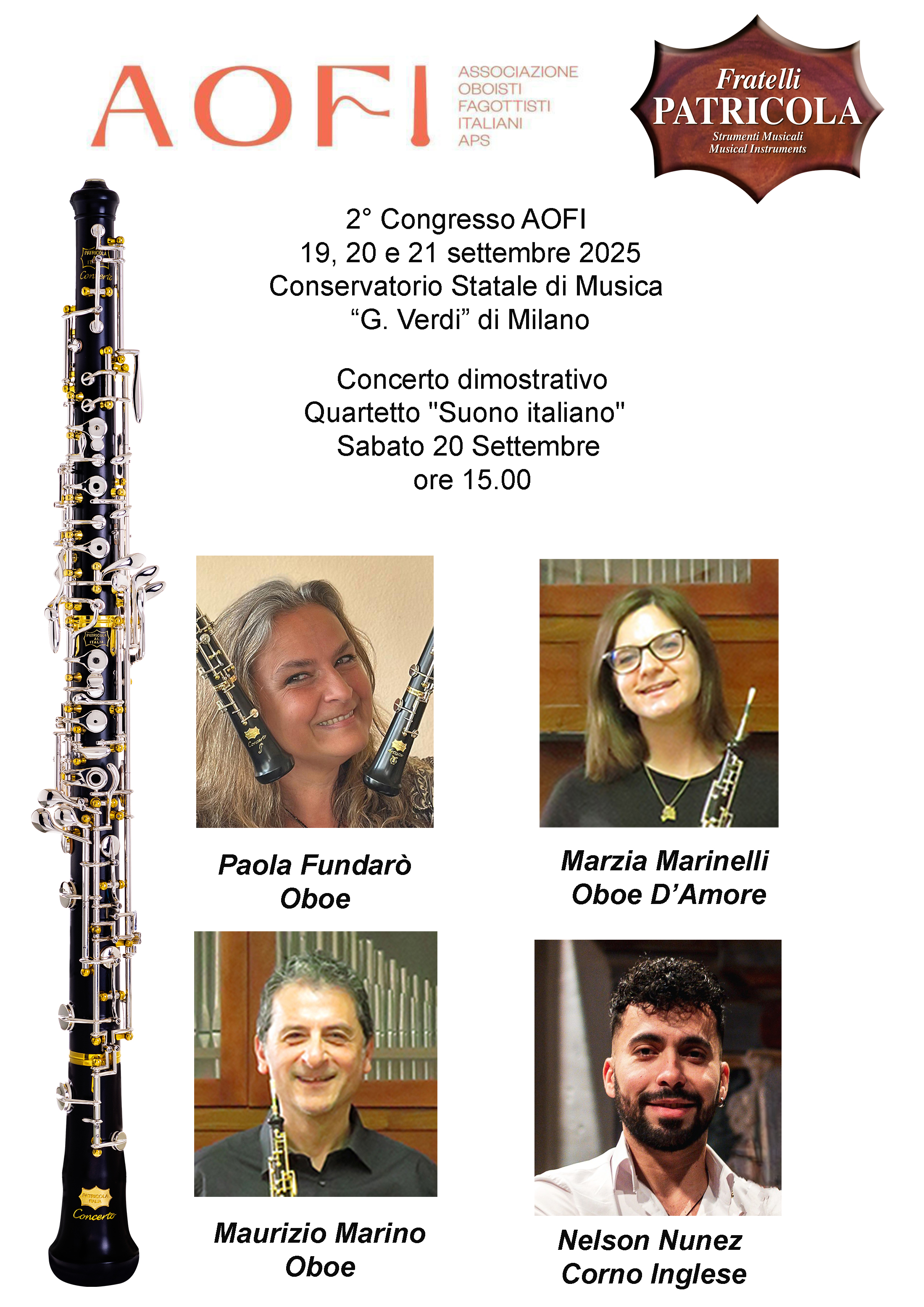 AOFI Associazione Oboisti e Fagottisti Italiani II° Congresso Nazionale